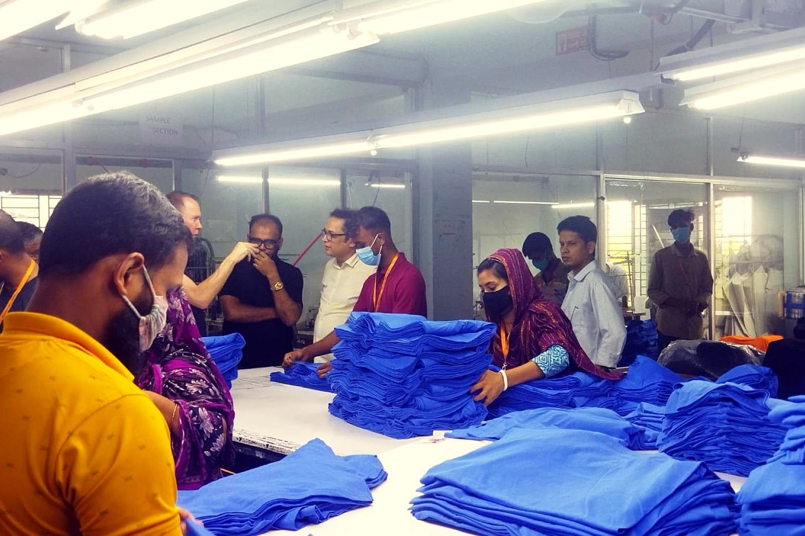 Buyer inspection at the folding table